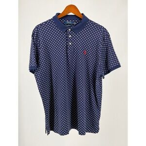 Polo Ralph Lauren Polo Shirt Mens XL Navy Cross Custom Slim Fit